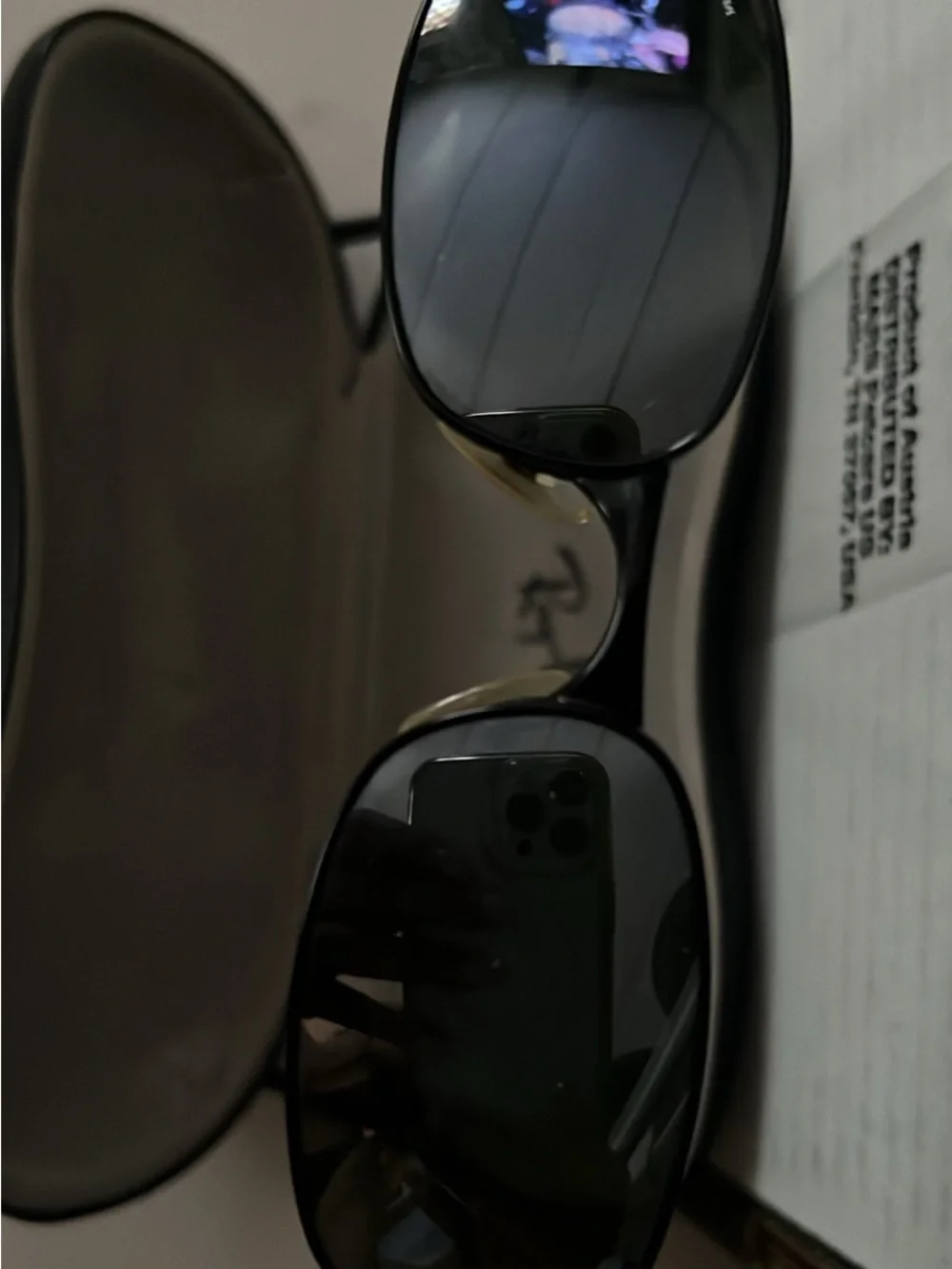 Ray-Ban Men's Black Frame Sunglasses with Gray Lenses
